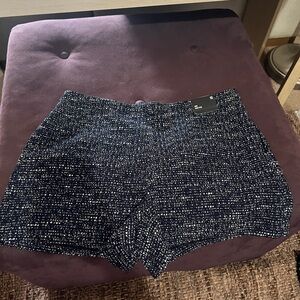 Express High Waist Navy Tweed Shorts